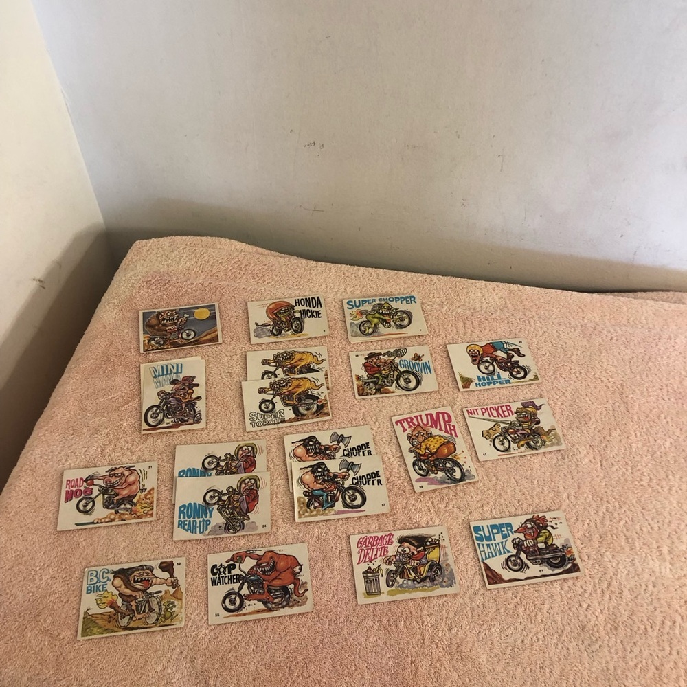 Vintage 1969-1972 Don Ross Silly Cycles Lot of 19 Collectible Cards Rare Cards